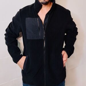 Men's Classic Black Zip-Up Sweater